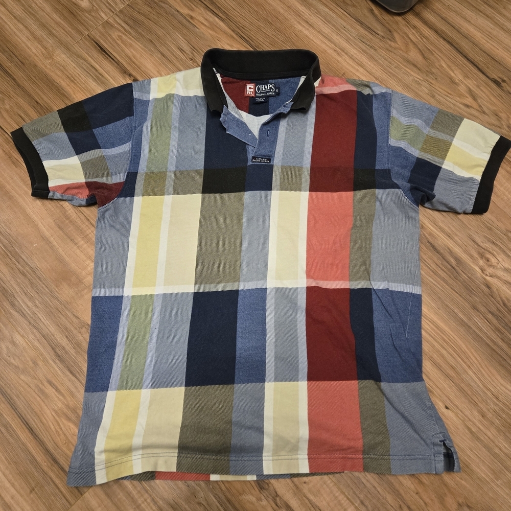 Vintage Chaps By Ralph Lauren Plaid Polo Shirt